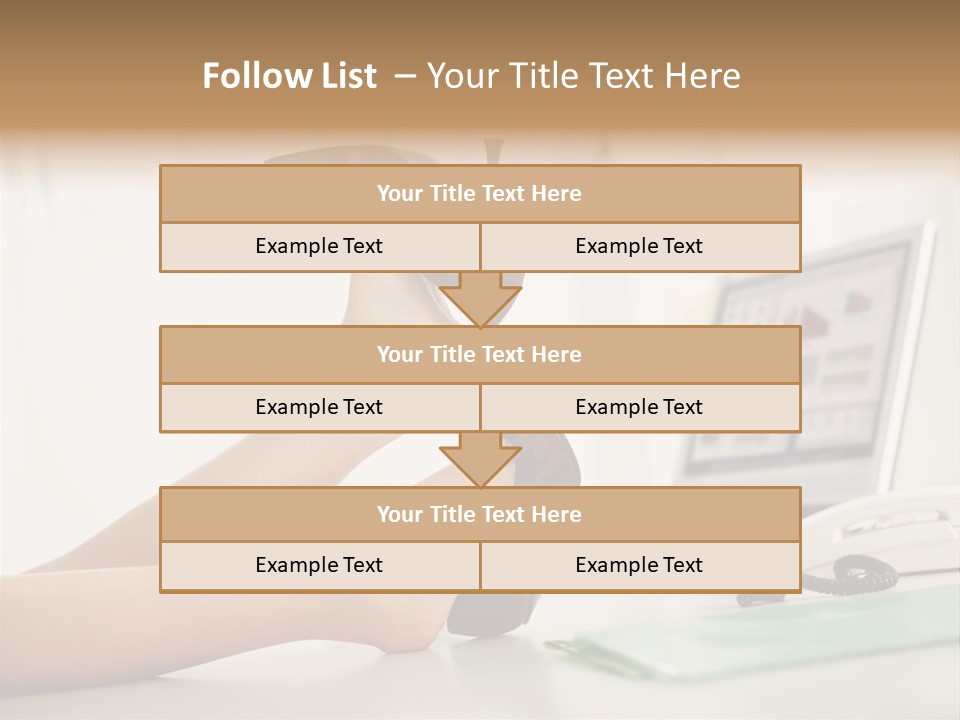 Cropped Space Businesswoman PowerPoint Template