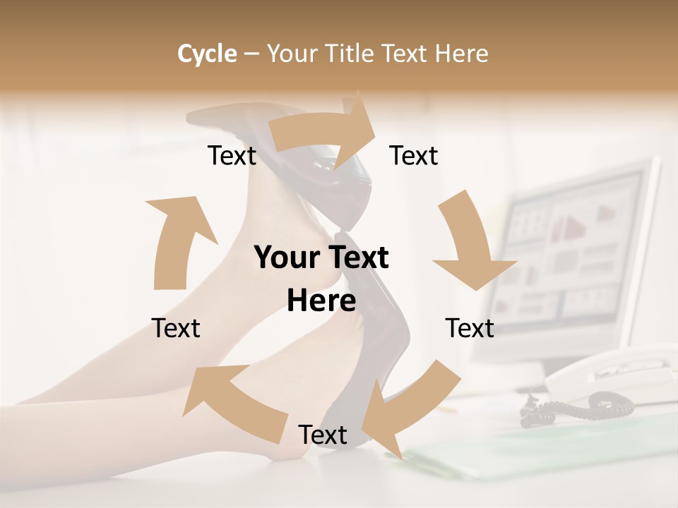 Cropped Space Businesswoman PowerPoint Template