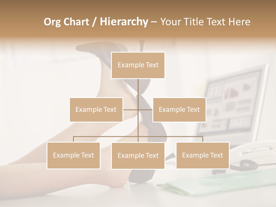 Cropped Space Businesswoman PowerPoint Template