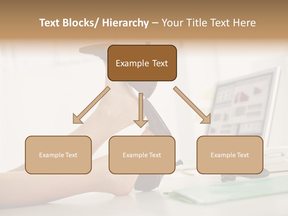 Cropped Space Businesswoman PowerPoint Template