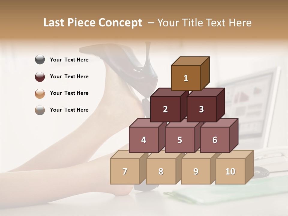 Cropped Space Businesswoman PowerPoint Template