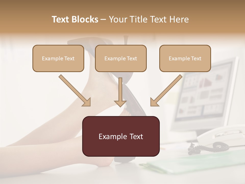 Cropped Space Businesswoman PowerPoint Template
