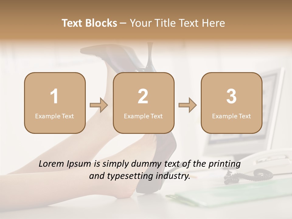 Cropped Space Businesswoman PowerPoint Template