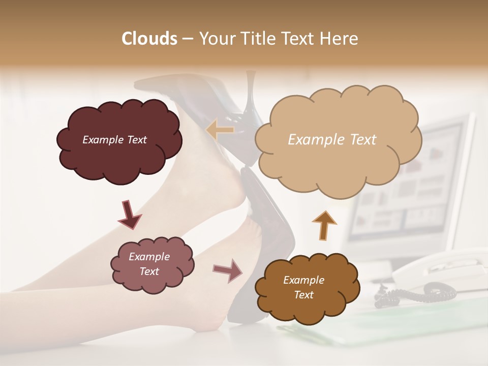 Cropped Space Businesswoman PowerPoint Template