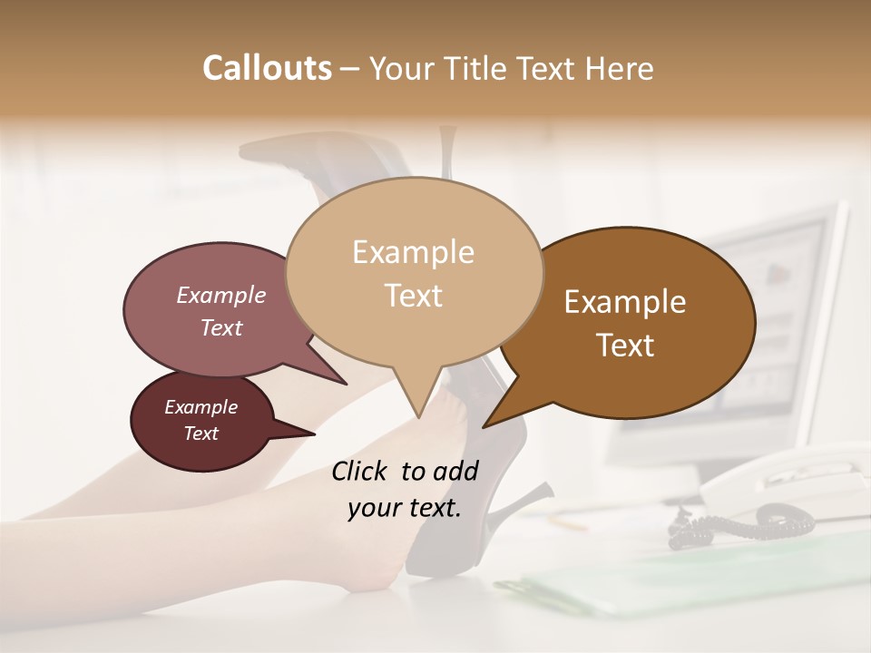 Cropped Space Businesswoman PowerPoint Template