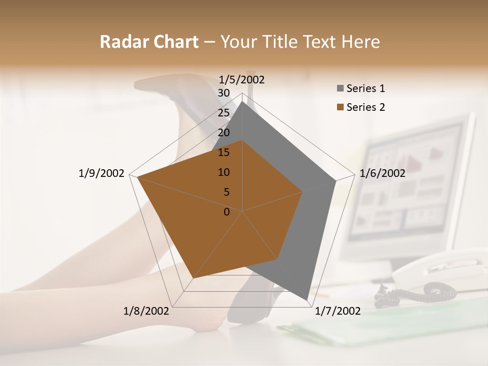 Cropped Space Businesswoman PowerPoint Template
