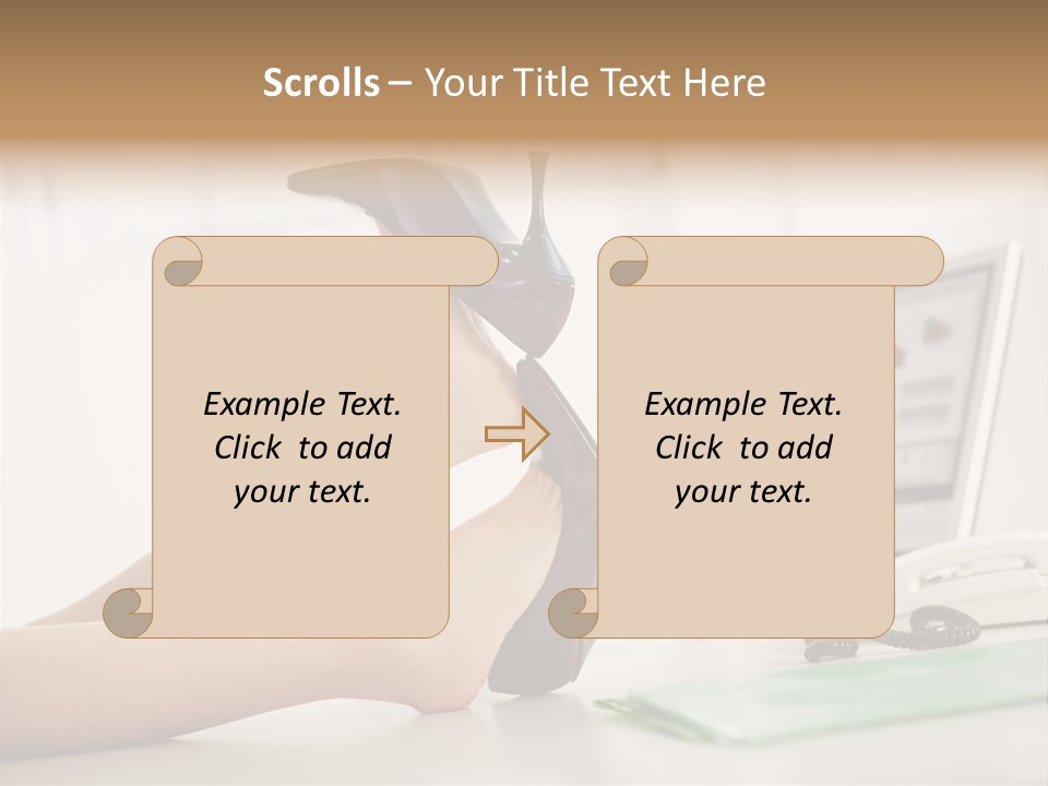 Cropped Space Businesswoman PowerPoint Template