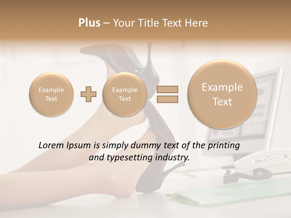 Cropped Space Businesswoman PowerPoint Template
