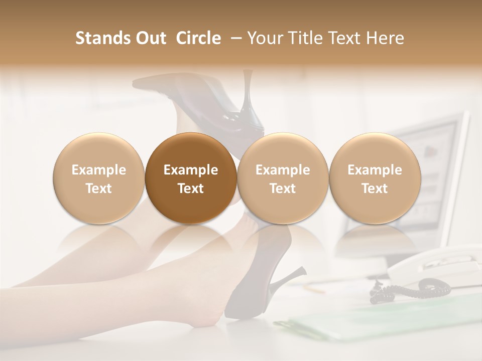 Cropped Space Businesswoman PowerPoint Template