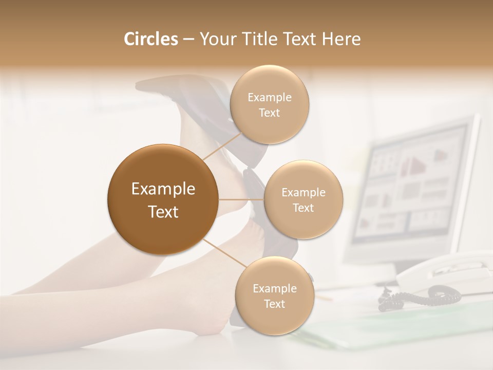 Cropped Space Businesswoman PowerPoint Template