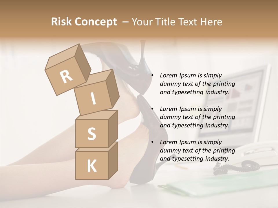 Cropped Space Businesswoman PowerPoint Template