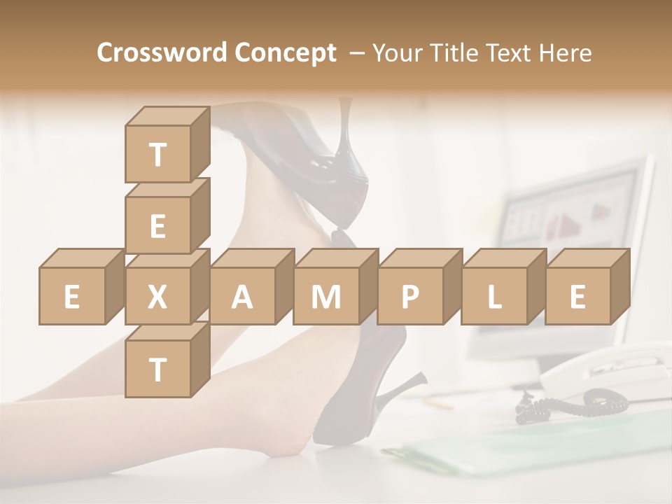 Cropped Space Businesswoman PowerPoint Template