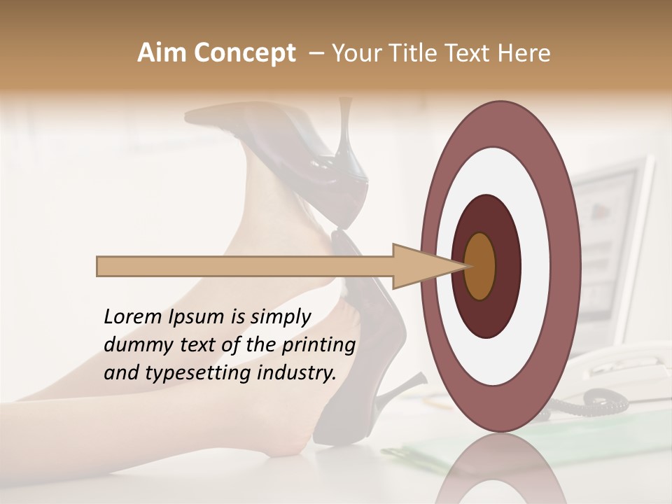 Cropped Space Businesswoman PowerPoint Template