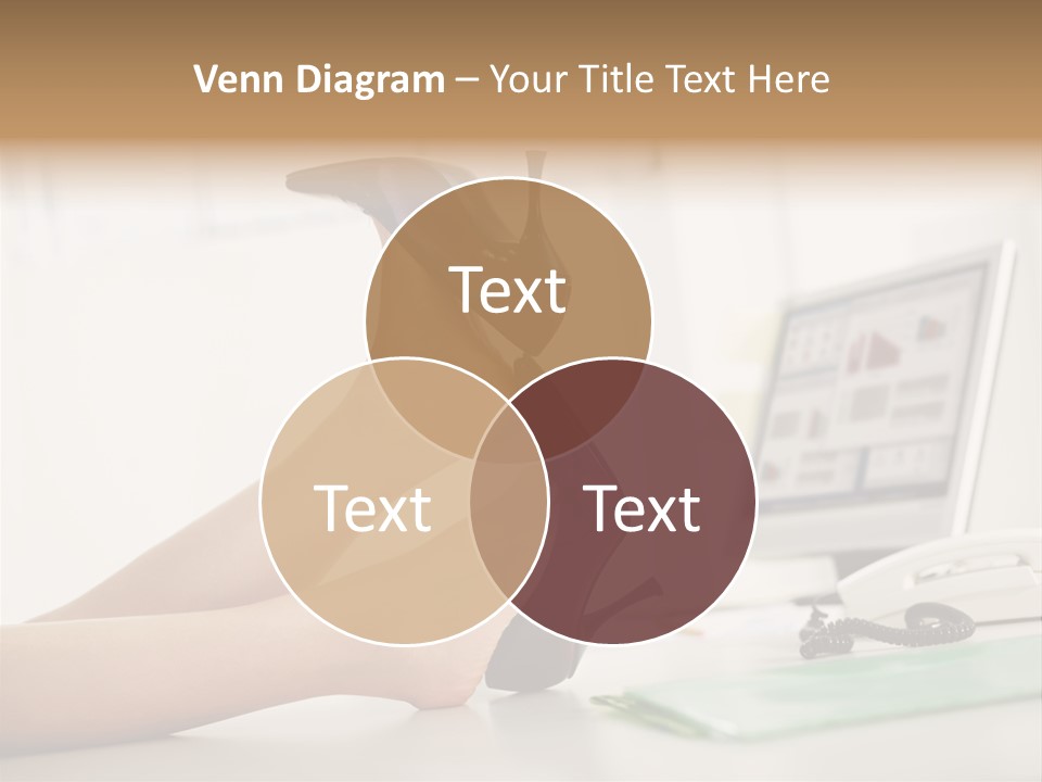 Cropped Space Businesswoman PowerPoint Template