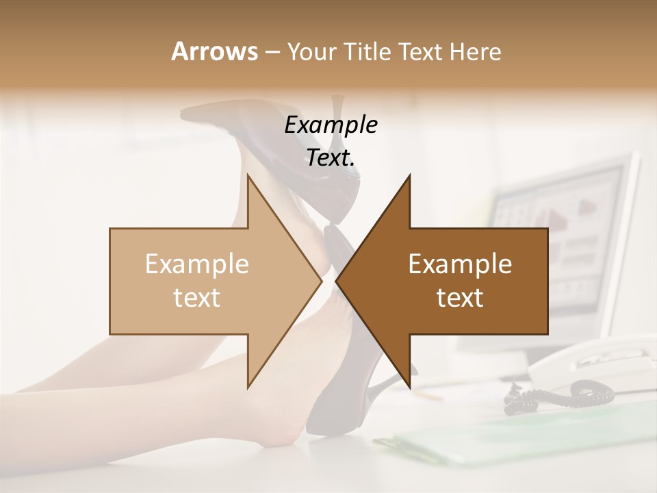 Cropped Space Businesswoman PowerPoint Template