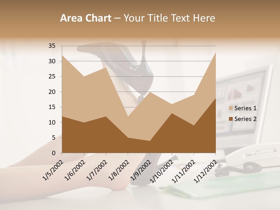 Cropped Space Businesswoman PowerPoint Template