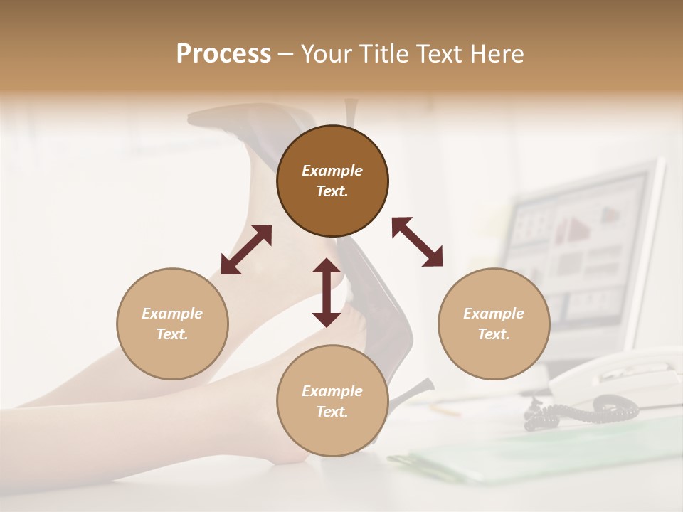 Cropped Space Businesswoman PowerPoint Template