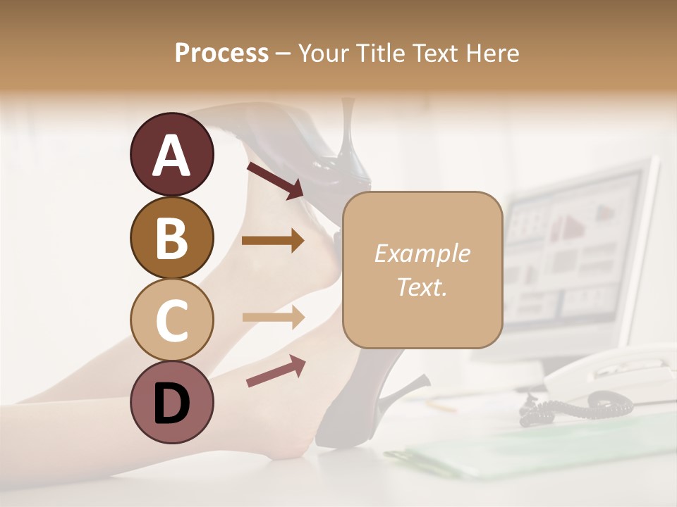 Cropped Space Businesswoman PowerPoint Template