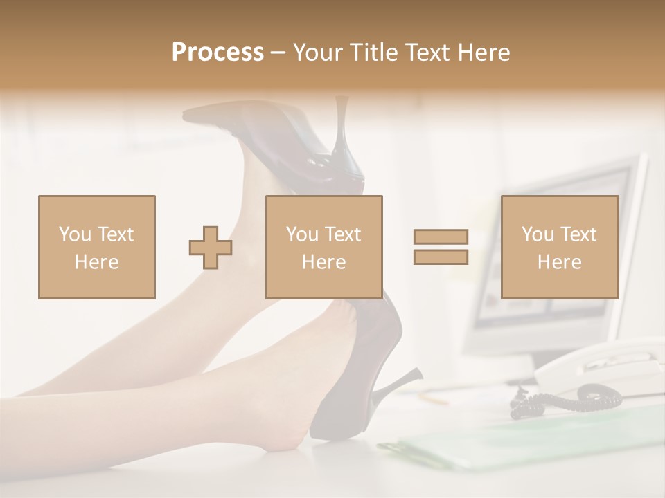 Cropped Space Businesswoman PowerPoint Template