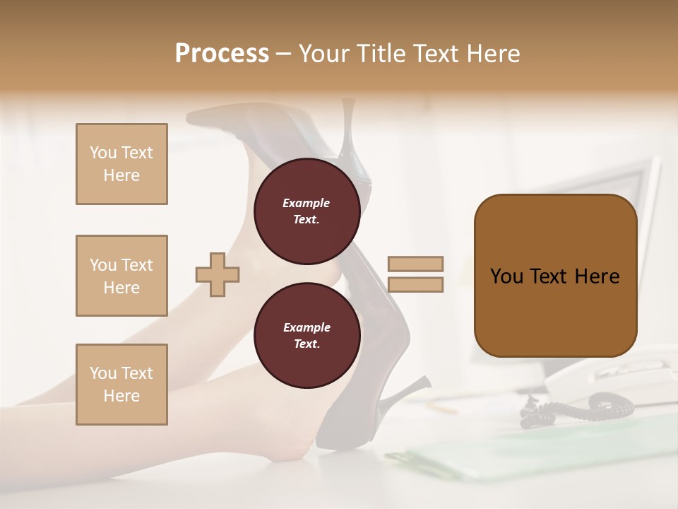 Cropped Space Businesswoman PowerPoint Template