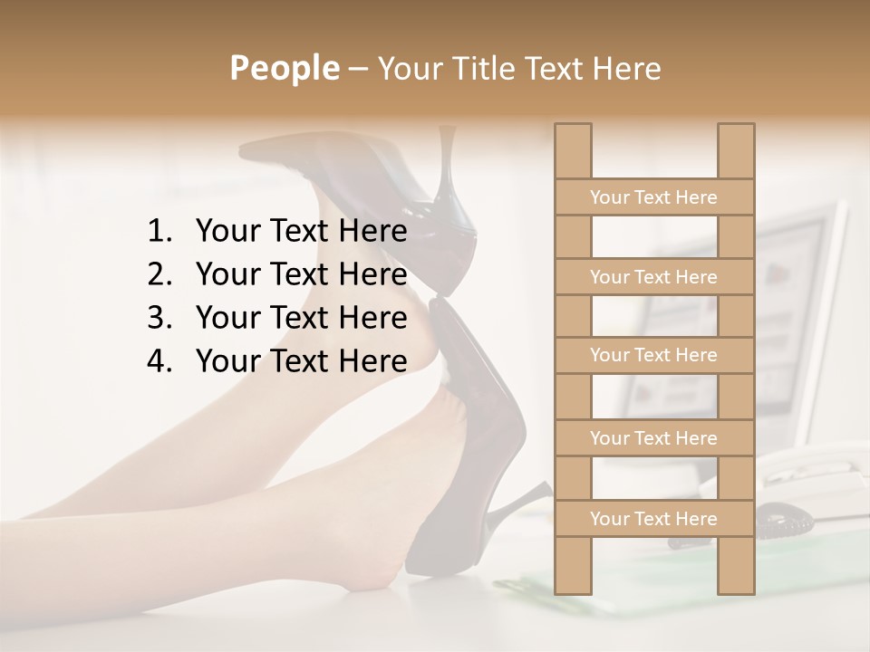 Cropped Space Businesswoman PowerPoint Template