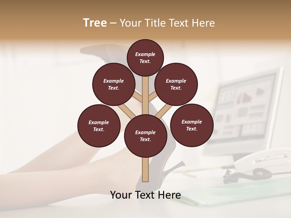 Cropped Space Businesswoman PowerPoint Template