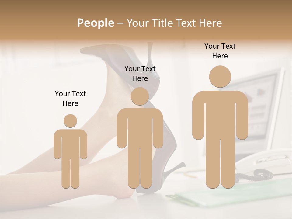 Cropped Space Businesswoman PowerPoint Template