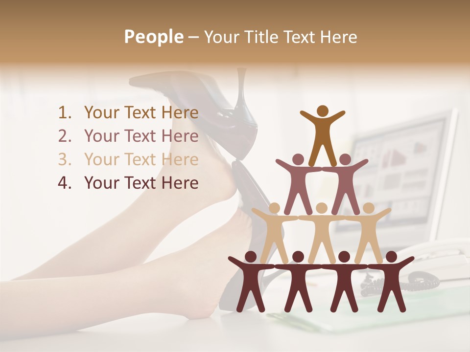 Cropped Space Businesswoman PowerPoint Template