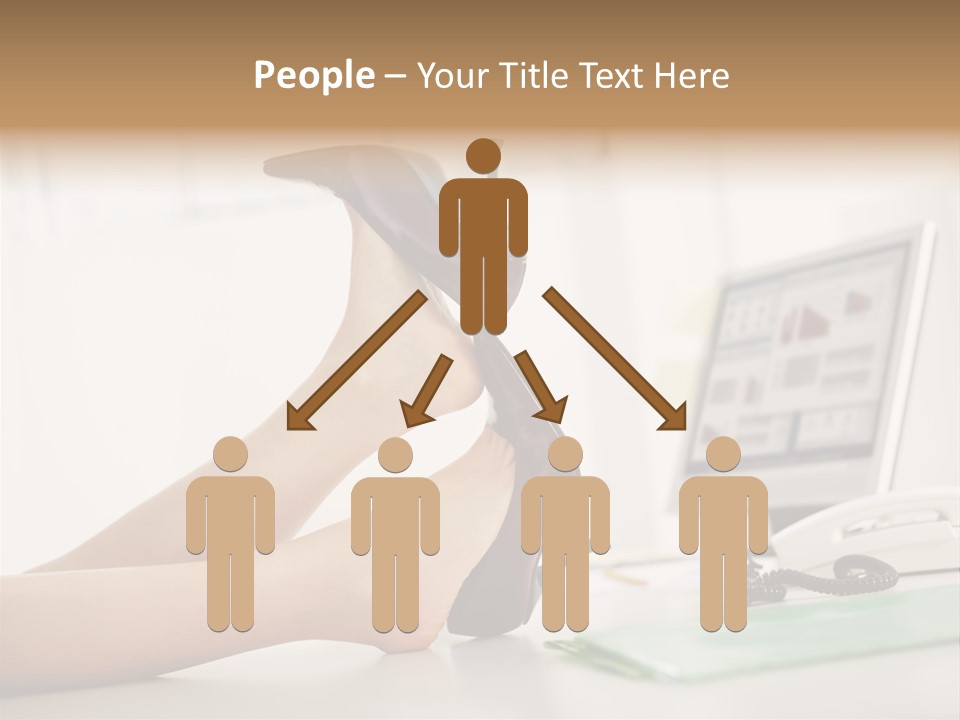 Cropped Space Businesswoman PowerPoint Template