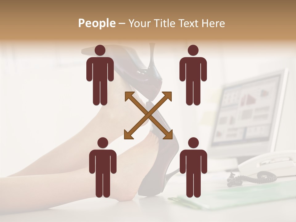 Cropped Space Businesswoman PowerPoint Template