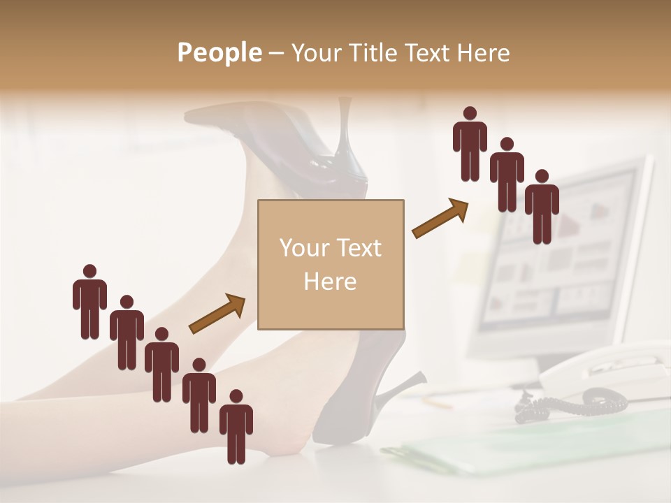 Cropped Space Businesswoman PowerPoint Template