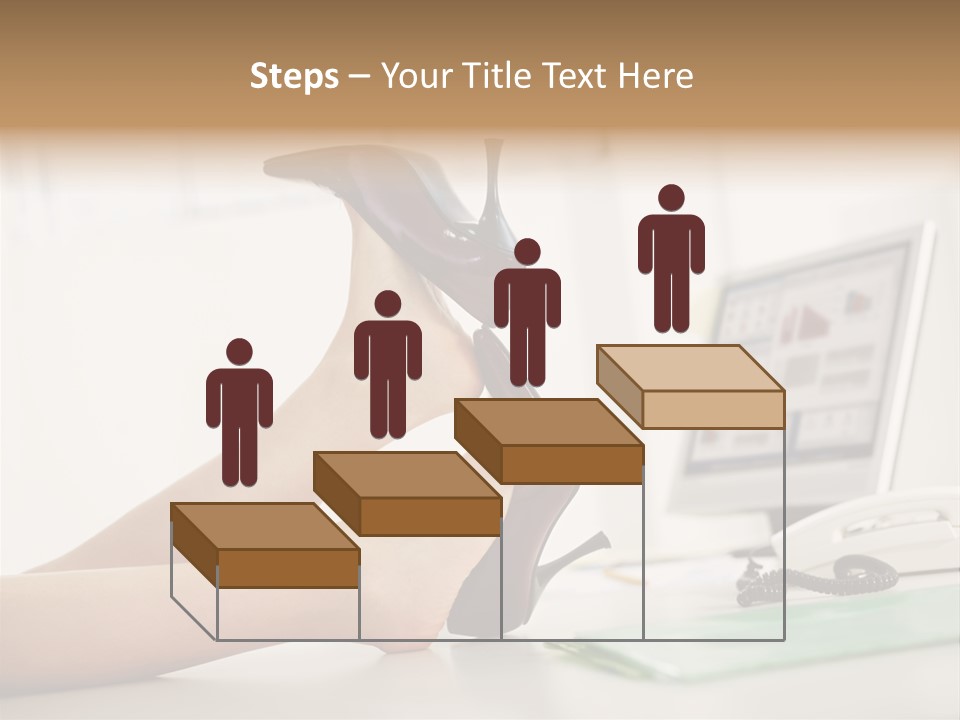 Cropped Space Businesswoman PowerPoint Template