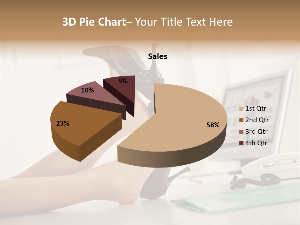 Cropped Space Businesswoman PowerPoint Template