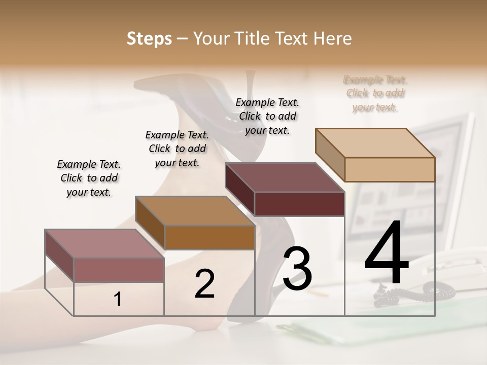 Cropped Space Businesswoman PowerPoint Template