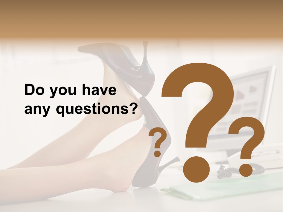 Cropped Space Businesswoman PowerPoint Template