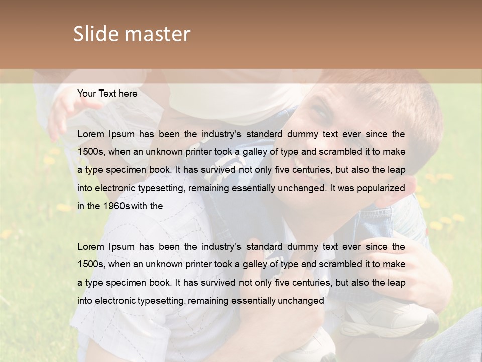 Laughing White Grass PowerPoint Template