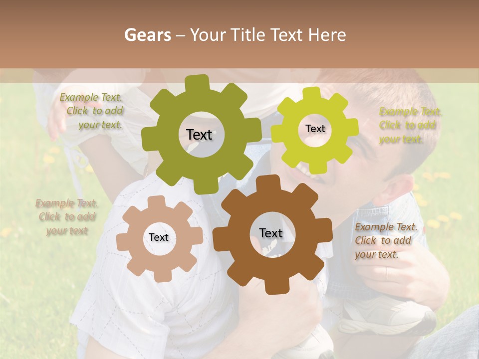 Laughing White Grass PowerPoint Template