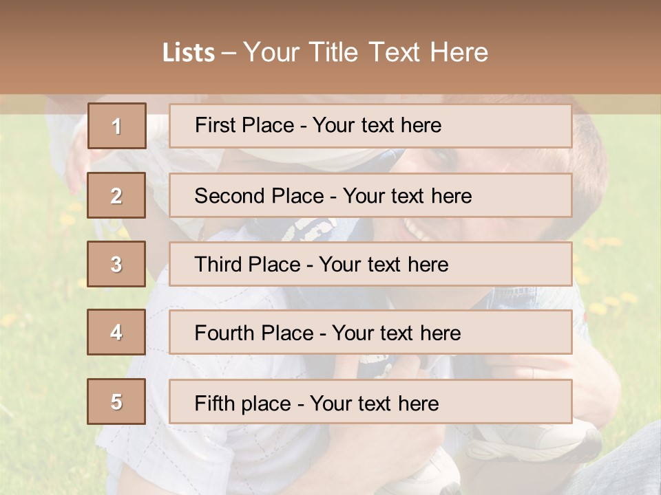 Laughing White Grass PowerPoint Template