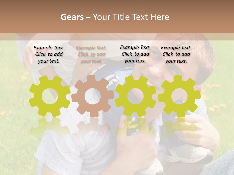 Laughing White Grass PowerPoint Template