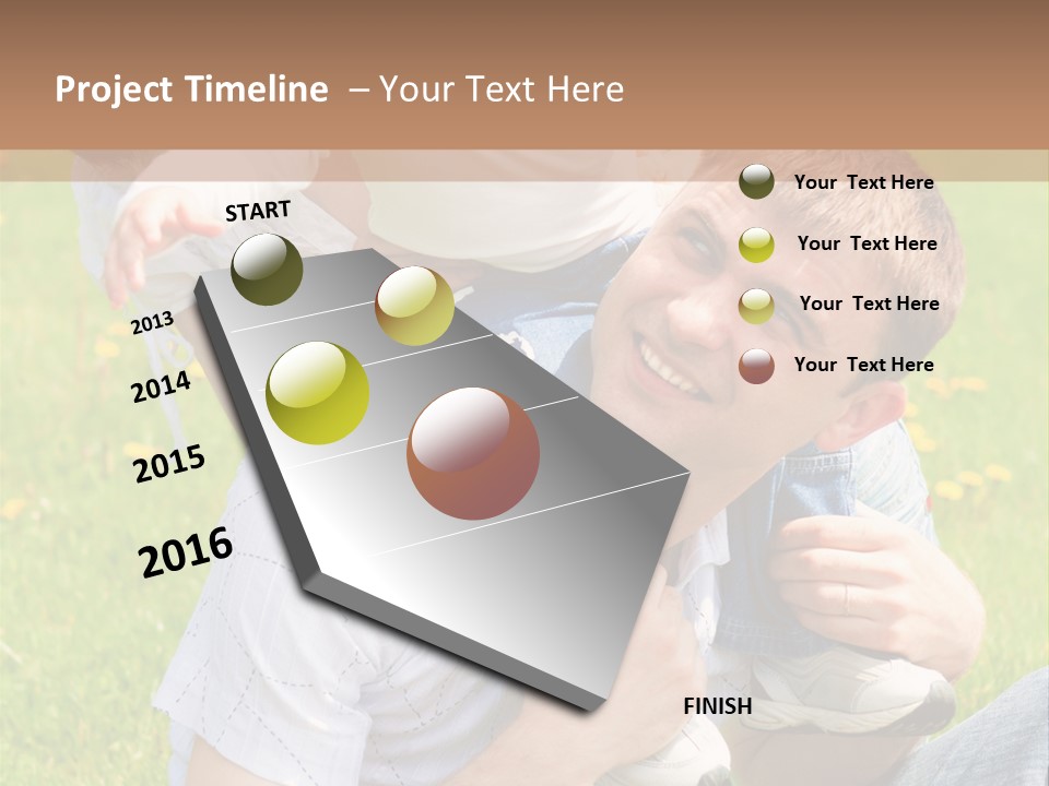 Laughing White Grass PowerPoint Template