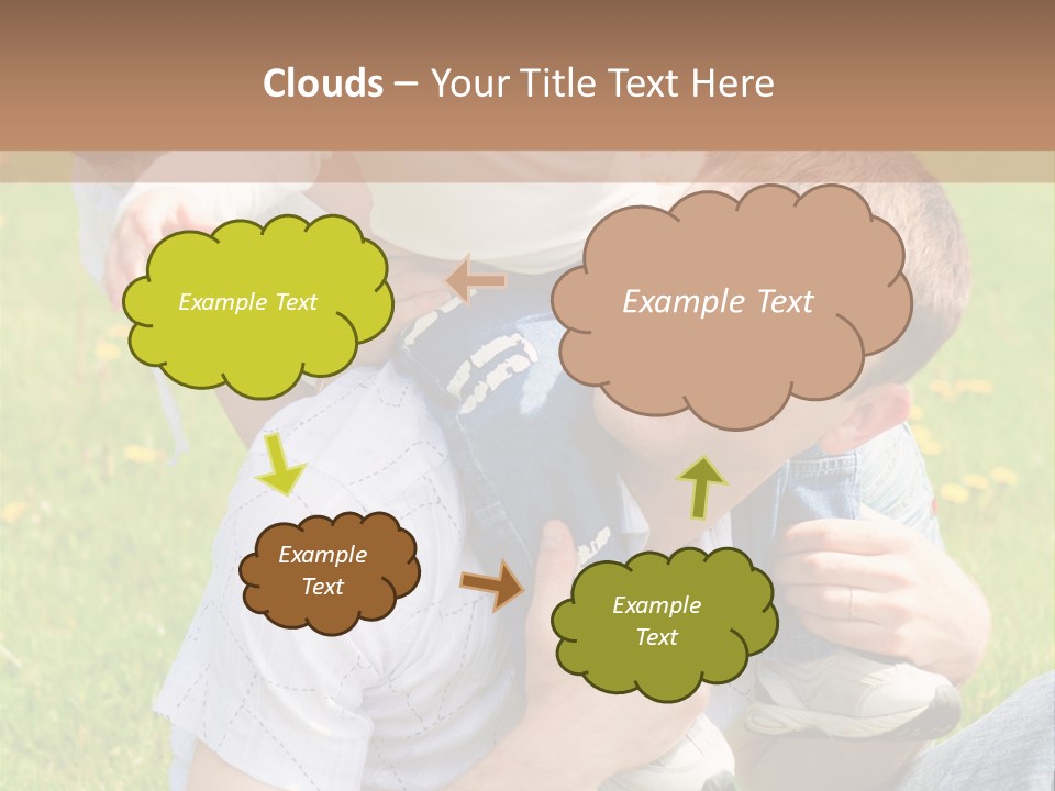 Laughing White Grass PowerPoint Template