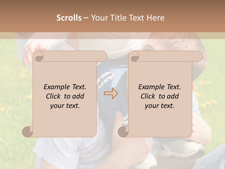 Laughing White Grass PowerPoint Template