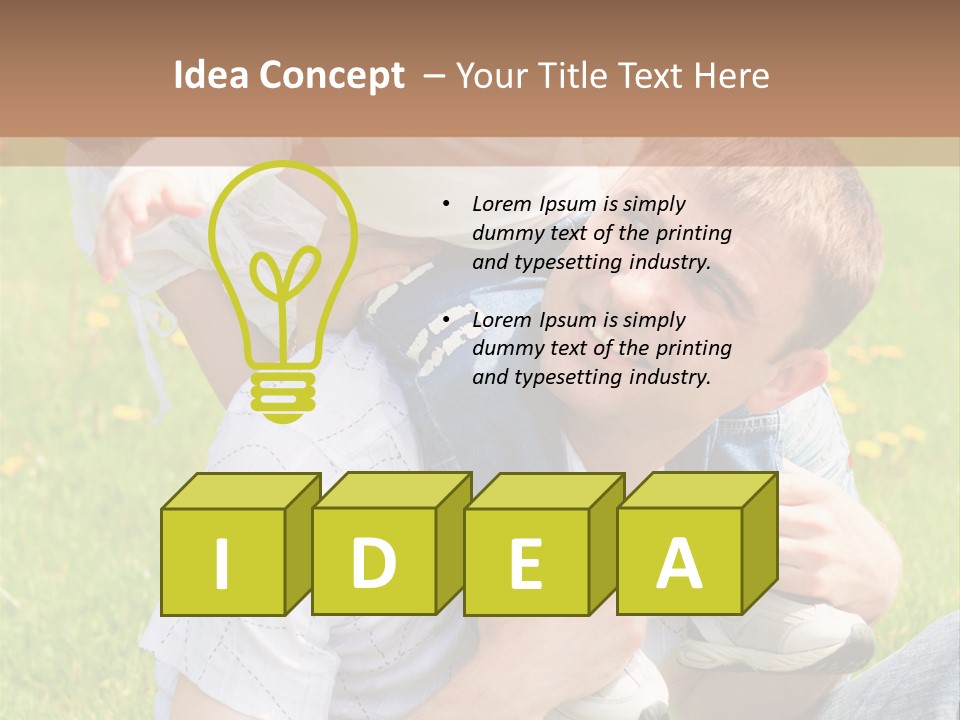 Laughing White Grass PowerPoint Template