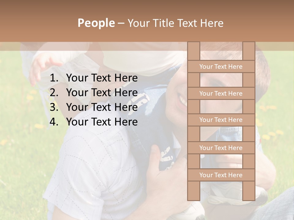 Laughing White Grass PowerPoint Template