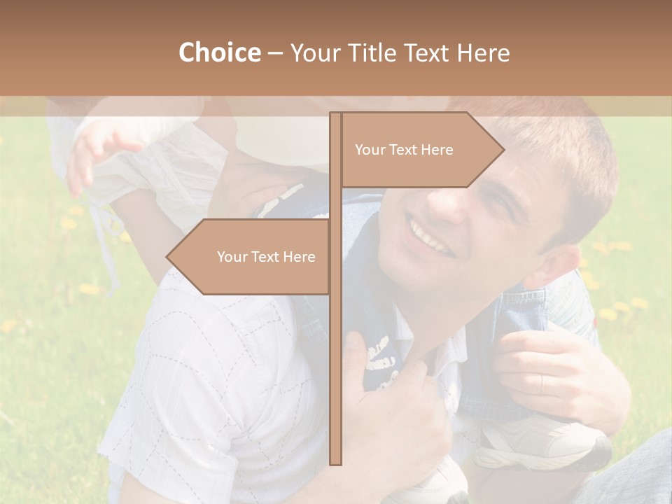 Laughing White Grass PowerPoint Template