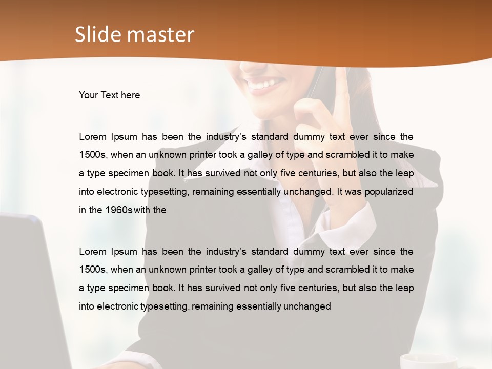 Caucasian Cutout Employment PowerPoint Template