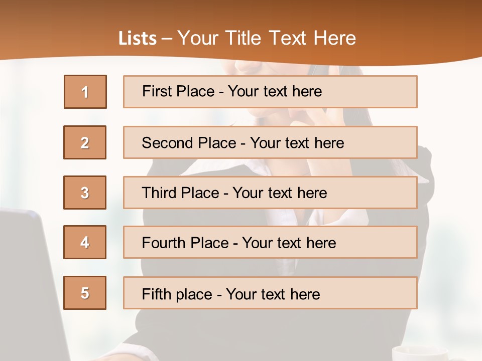 Caucasian Cutout Employment PowerPoint Template