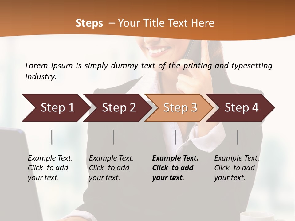 Caucasian Cutout Employment PowerPoint Template