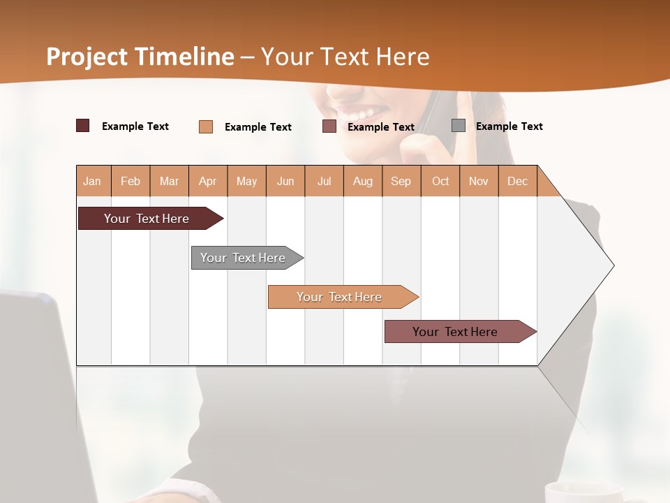Caucasian Cutout Employment PowerPoint Template