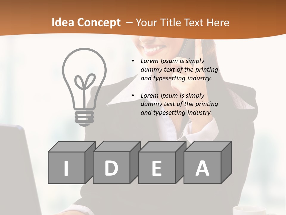 Caucasian Cutout Employment PowerPoint Template